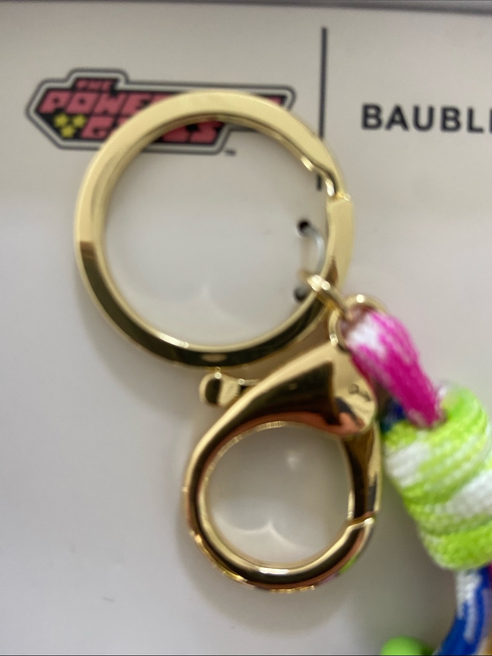BaubleBar Pink & Multicolor Powerpuff Girls Beaded Keychain Charm - Picture 4 of 14